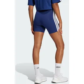 adidas Essentials 3-Streifen High Waisted kurze Leggings - dark blue/white, XS