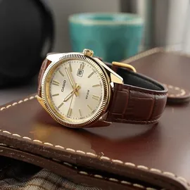 casio timeless collection Timeless Collection MTP-1302PGL-9AVEF Leder 38,0 mm