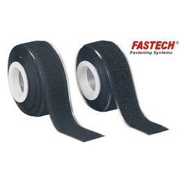 FASTECH® 919-330 Klettband zum Aufkleben Haft- und Flauschteil (L x B) 2000mm x 25mm Schwarz 1 Paar