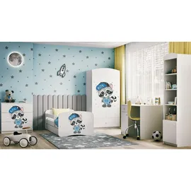 raumhirsch furniture Kinderbett Waschbär 70 x 140 cm Holz weiß