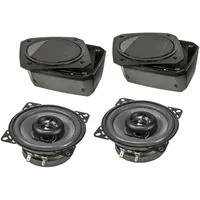 tomzz Audio 4000-010 Retro Look Aufbau Lautsprecher-Satz im Gehäuse DIN 100mm Lautsprecher 2-Wege Koaxial System 80 Watt