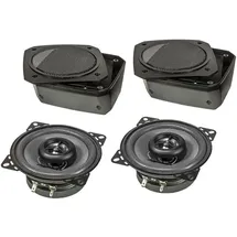 tomzz Audio 4000-010 Retro Look Aufbau Lautsprecher-Satz im Gehäuse DIN 100mm Lautsprecher 2-Wege Koaxial System 80 Watt