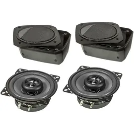 tomzz Audio 4000-010 Retro Look Aufbau Lautsprecher-Satz im Gehäuse DIN 100mm Lautsprecher 2-Wege Koaxial System 80 Watt