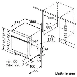 Bosch Serie 6 SMI6ZCS07E Einbau-Geschirrspüler (teilintegrierbar, 598 mm breit, Edelstahl)