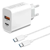 45W USB C Ladegerät mit LadeKabel für Samsung Galaxy S24/S24 Plus/S24 Ultra/S23 FE/S22 S21 S20,Z Fold 4 5 6 A55 A35 A54 A53 5G A25 A34 iPhone 15 16 Pro Max,Typ C Schnellladegerät Netzteil Ladeadapter