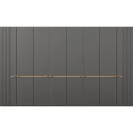 Musterring Drehtürenschrank Isabelle 393,1 x 216 x 58 cm Grau/Schwarz