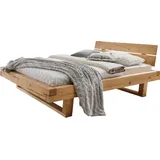 Home Affaire Massivholzbett »Ultima Balkenbett Doppelbett, Füße mit Kufenform«, (hohe Belastbarkeit: 200kg je Seite), FSC®-zertifizierte Wildeiche oder Fichte, viele Breiten zur Auswahl