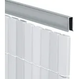 Videx Profil für Sichtschutzmatte 150 cm grau Aluminium 2 St.