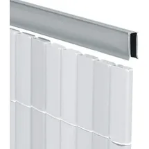 Videx Profil für Sichtschutzmatte 150 cm grau Aluminium 2 St.