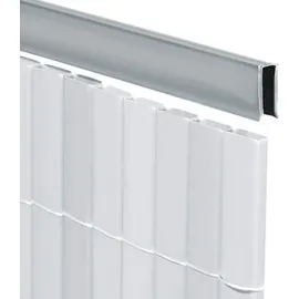 Videx Profil für Sichtschutzmatte 150 cm grau Aluminium 2 St.