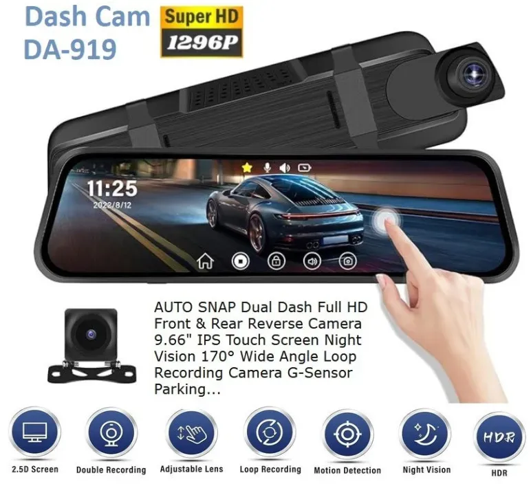 Spiegel mit Dashcam und 2 Kameras DA-919