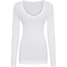 seamless basic Funktionstop SEAMLESS BASIC "Seamless Basic Top Retro V-neck", Damen, Gr. L/XL, weiß, Obermaterial: 100% Baumwolle, Tops