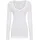 seamless basic Funktionstop SEAMLESS BASIC "Seamless Basic Top Retro V-neck", Damen, Gr. L/XL, weiß, Obermaterial: 100% Baumwolle, Tops