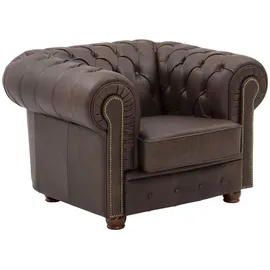 58 aufm Kessel Cocktailsessel Kath Leder 58 x 71 x 70 cm Braun mit Relax-Funktion