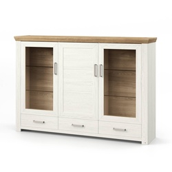 set one by Musterring Highboard York Dekor Pino-Aurelio / Eiche Artisan