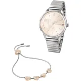 Tommy Hilfiger Damen Uhren-Set "2770045", mit Armband, SILBER, 99