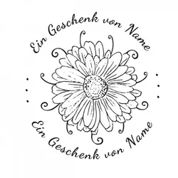Monogrammstempel - Dekorative Blume & Geschenk - Trodat 4642
