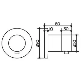 Keuco IXMO Umstellventil Absperrventil Schwarz 59548011001