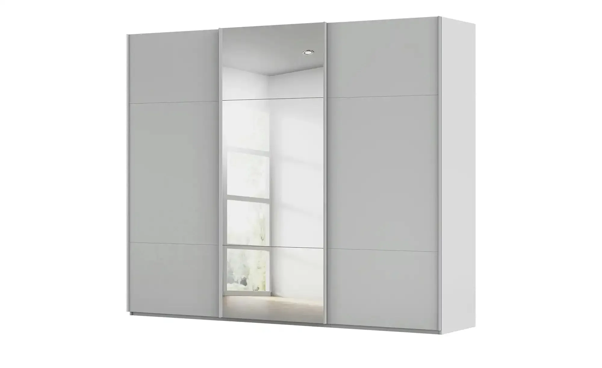 meinSchrank Schwebetürenschrank inklusive Zubehör Regina , grau , Maße (cm): B: 271 H: 223 T: 68.0