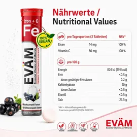 eväm Eisen + Vitamin C Brausetabletten 20 St.