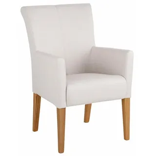 Armlehnstuhl »King BESTSELLER!«, Feinstruktur, Esszimmerstuhl mit bequemer Polsterung, Esszimmersessel mit Armlehnen beige