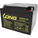 Long WP24-12 WP24-12 Bleiakku 12V 24Ah Blei-Vlies (AGM) (B x H x T) 166 x 125 x 175mm M5-Schraubanschluss VDS-Zertifizierung