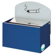 Proregal Robuster Wandascher mit Schild 0,4 Liter, HxBxT 16 x 14 x 9,8 cm Verzinkter Stahl Blau