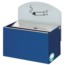 Proregal Robuster Wandascher mit Schild 0,4 Liter, HxBxT 16 x 14 x 9,8 cm Verzinkter Stahl Blau