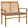 vidaXL Gartenbank Massivholz Teak 112 cm Graue Auflage