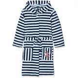 Playshoes Unisex Kinder Fleece-Bademantel Morgenmantel, Ringel, 98/104
