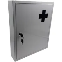 Relaxdays Medizinschrank, abschließbar, 5 Fächer, HxBxT: 43 x 35,5