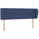 vidaXL Kopfteil mit Ohren Blau 147x23x78/88 cm Stoff