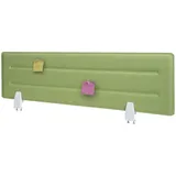 MCW Tischtrennwand MCW-G76, Büro-Sichtschutz Schreibtisch Pinnwand, Klemmen Stoff/Textil mit Prägung ~ 100x30cm grün