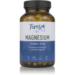 Magnesium 300mg vegane Kapseln von Teresa KS für beste Bioverfügbarkeit - Hergestellt in Deutschland (120 St.)