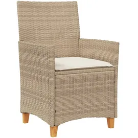 vidaXL Gartenstuhl 55,2 x 64,8 x 30,5 cm beige 2 St.