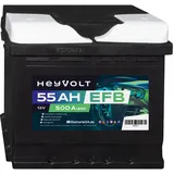HeyVolt 55Ah Start EFB 12V Autobatterie