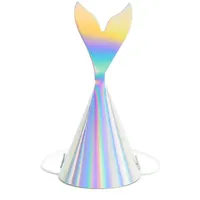 Partydeco Partyhut 18 cm 6 St. Blau