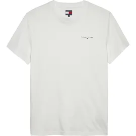 Tommy Hilfiger T-Shirt TOMMY JEANS "TJM SLIM LINEAR CHEST TEE EXT", Herren, Gr. 3XL, beige (ecru), Single Jersey, Obermaterial: 100% Baumwolle, unifarben, regular fit normal, Rundhals, eingesetzt abgesteppte Kante, Shirts T-Shirt, Mit Rundhalsausschnitt