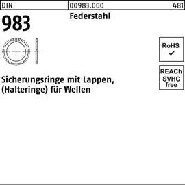 Industrial Quality Supplies DIN 983 Sicherungsringe mit Lappen Federstahl 45 x 1,75 S