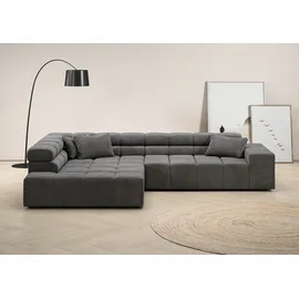 INOSIGN Ecksofa »Ancona incl. Kopfteilverstellung, OTTOs Choice, Breite 319cm, L-Form« wahlweise motorische Sitztiefenverstellung, auch in Cord + Easy Care, grau