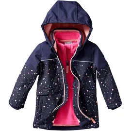 KILLTEC first instinct by killtec Kinder Softshelljacke/Outdoorjacke mit Kapuze FIOW 18 MNS SFTSHLL JCKT, dunkelnavy, 122, 42259-000