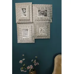 Bilderrahmen Collage "Jale", beige, B:75cm H:4cm T:65cm, Metall, MYFLAIR MÖBEL & ACCESSOIRES, Bilderrahmen, Fotorahmen