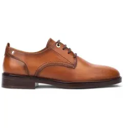 Pikolinos für Damen. W3C-4867 Braune Lederschuhe Puertollano (40), 1 bis 3 cm, Schnürsenkel, Lässig, Klassisch