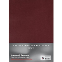 dormabell Premium Jersey-Spannbetttuch dunkelrot - 120x200 bis 130x220 cm (bis 24 cm Matratzenhöhe)