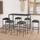 vidaXL Gartenbar-Set 7-tlg. Grau