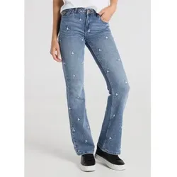 Lois Jeans für Damen. 201172641 Jeans Bestickte Freiheit blau (34), Lässig, Baumwolle, Denim