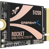 Sabrent 2230 M.2 NVMe Gen 4 512GB, Interne SSD 5000 MB/s Lesen, PCIe 4.0 X4, Internes Solid State Drive, kompatibel mit Steam Deck, Surface pro, PCs, NUCs und Laptops [SB-2130-512GB]