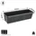 Cepewa Pflanzkasten gewellt 37 x 9,5 x 13,5 cm Schwarz