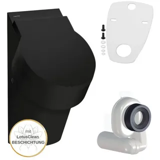 Laufen Urinal VAL schwarz spülrandlos mit Deckel Komplettset