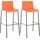 CLP Barhocker Hover 4-Fuß Gestell 2er Set  orange/schwarz